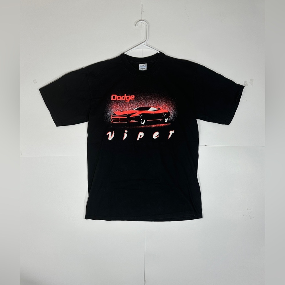 Vintage Dodge Viper Graphic T-Shirt Mens Size XL Black Tee 1990s Sports Car Y2K